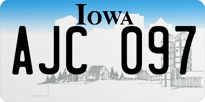 IA license plate AJC097