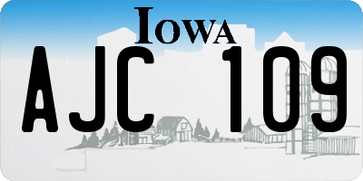 IA license plate AJC109