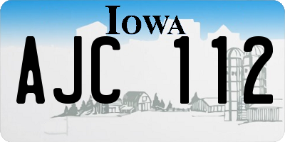 IA license plate AJC112