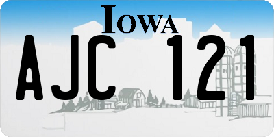 IA license plate AJC121