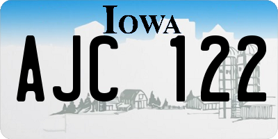 IA license plate AJC122