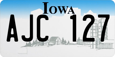 IA license plate AJC127