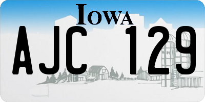 IA license plate AJC129