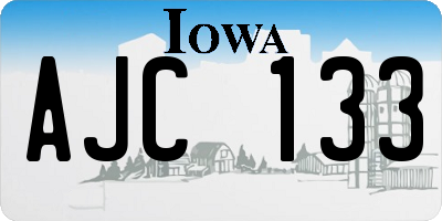 IA license plate AJC133