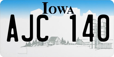 IA license plate AJC140