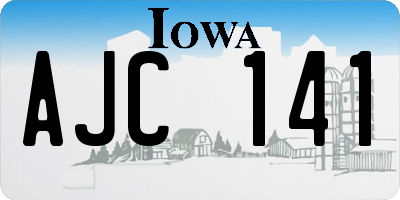 IA license plate AJC141