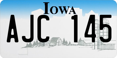 IA license plate AJC145