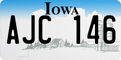 IA license plate AJC146
