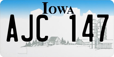 IA license plate AJC147