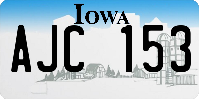 IA license plate AJC153