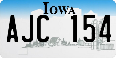 IA license plate AJC154