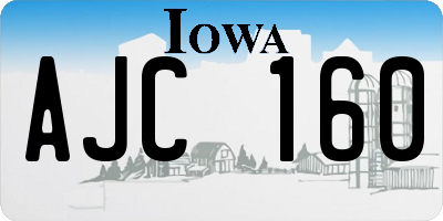 IA license plate AJC160