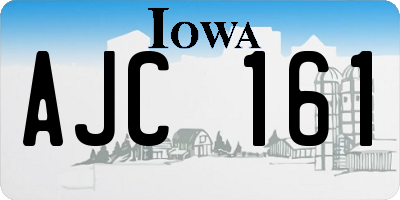 IA license plate AJC161