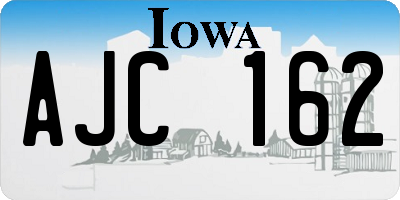IA license plate AJC162