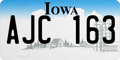 IA license plate AJC163