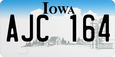 IA license plate AJC164