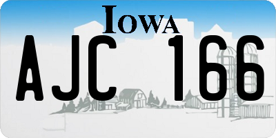 IA license plate AJC166