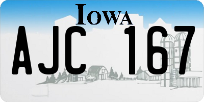 IA license plate AJC167
