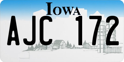 IA license plate AJC172