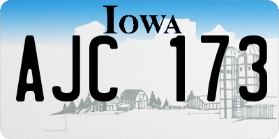 IA license plate AJC173