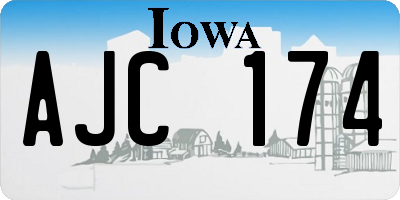IA license plate AJC174