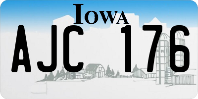 IA license plate AJC176