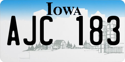 IA license plate AJC183