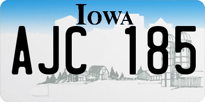 IA license plate AJC185