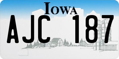 IA license plate AJC187