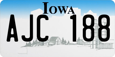 IA license plate AJC188