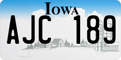 IA license plate AJC189