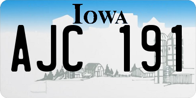 IA license plate AJC191