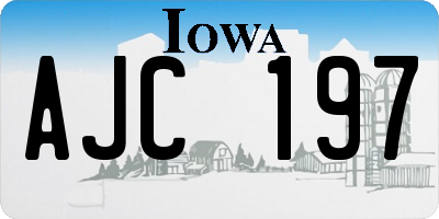IA license plate AJC197