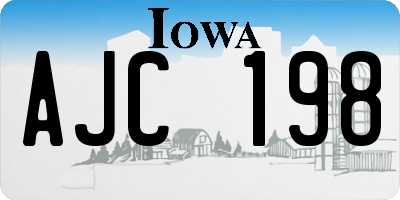 IA license plate AJC198