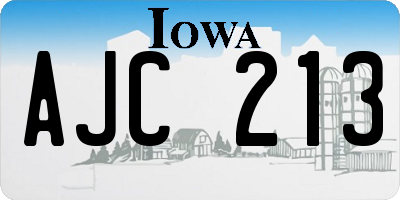 IA license plate AJC213