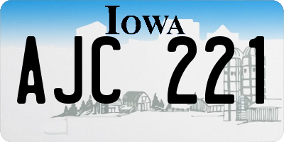 IA license plate AJC221