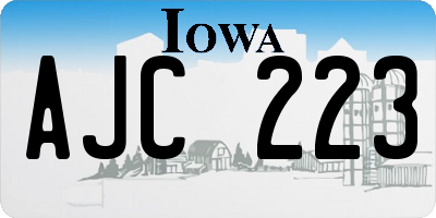 IA license plate AJC223