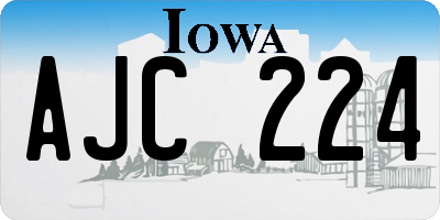 IA license plate AJC224