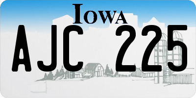 IA license plate AJC225