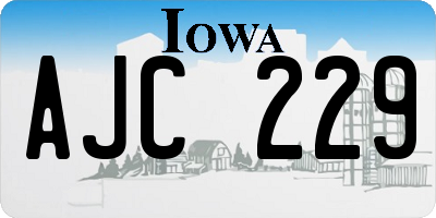 IA license plate AJC229