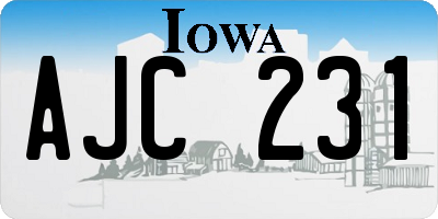 IA license plate AJC231