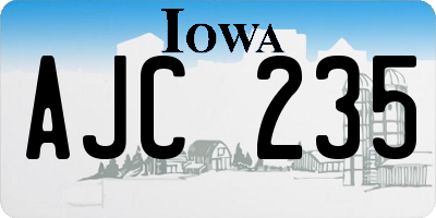 IA license plate AJC235