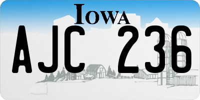 IA license plate AJC236