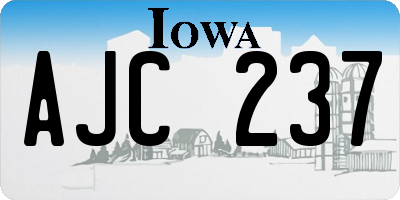 IA license plate AJC237