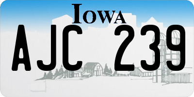 IA license plate AJC239