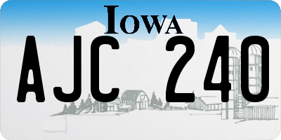 IA license plate AJC240