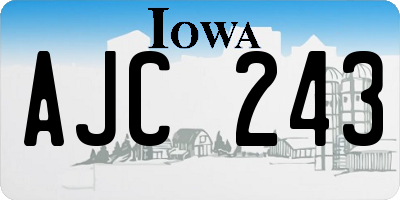 IA license plate AJC243