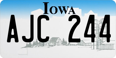 IA license plate AJC244