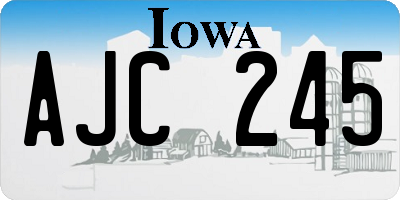 IA license plate AJC245