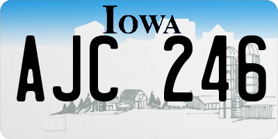 IA license plate AJC246